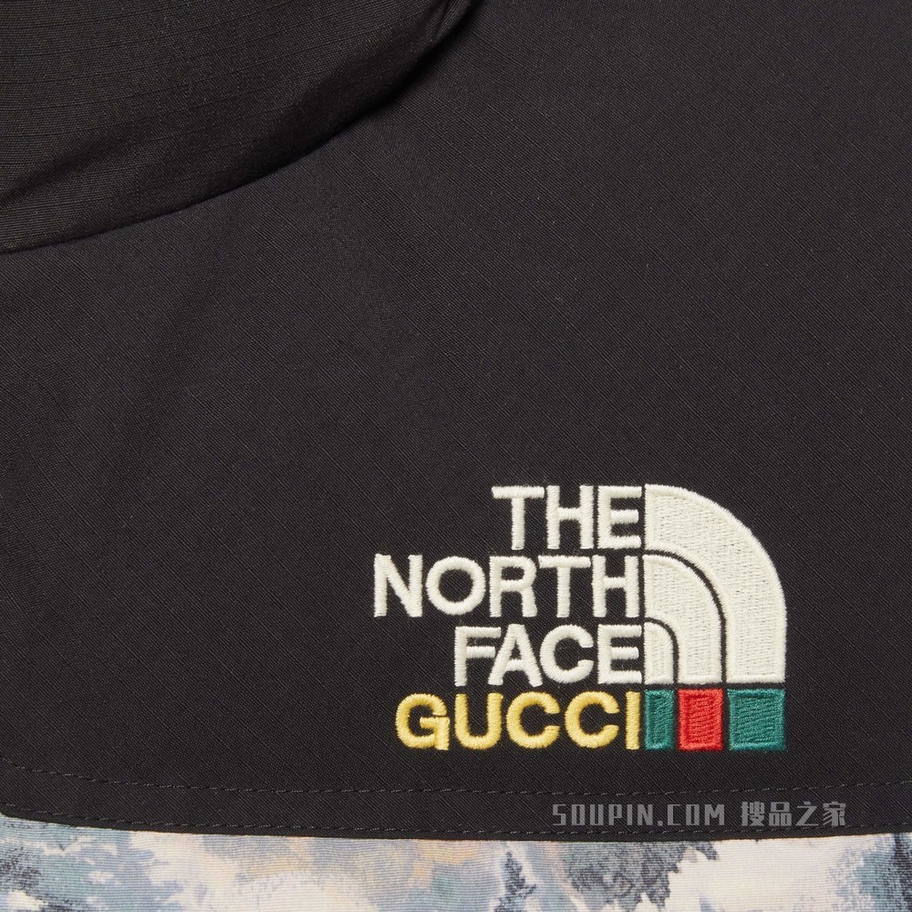 The North Face x Gucci联名系列羽绒马甲 森林印花