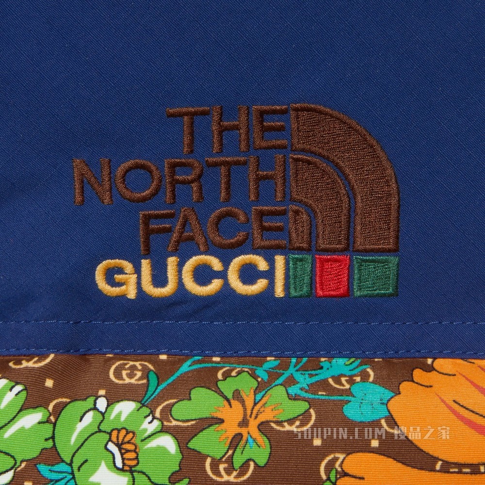 The North Face x Gucci联名系列马甲 花卉印花