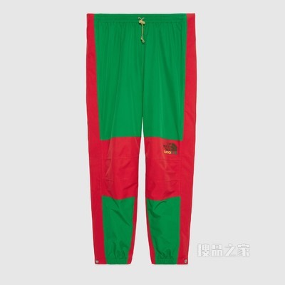 The North Face x Gucci联名系列长裤 绿色和红色