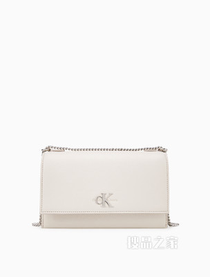【新年礼物】Calvin Klein 女包 金属扣翻盖荔枝纹斜挎单肩包 DH2806
