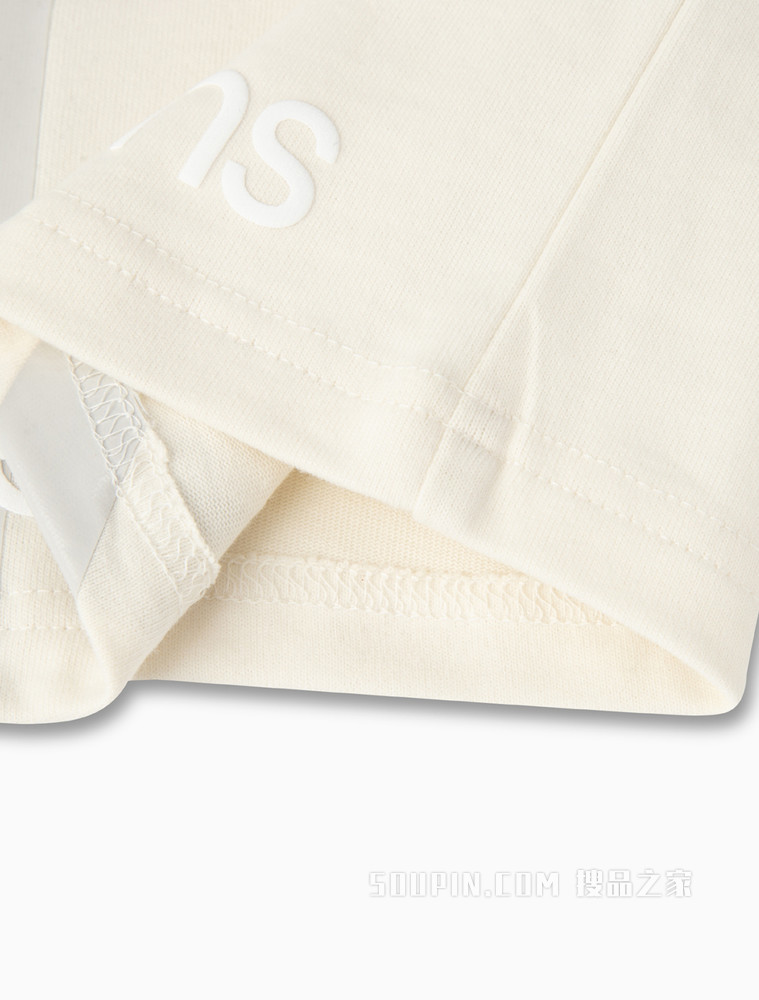 Calvin Klein 女士舒适纯棉交叠LOGO短款宽松短袖T恤J217955