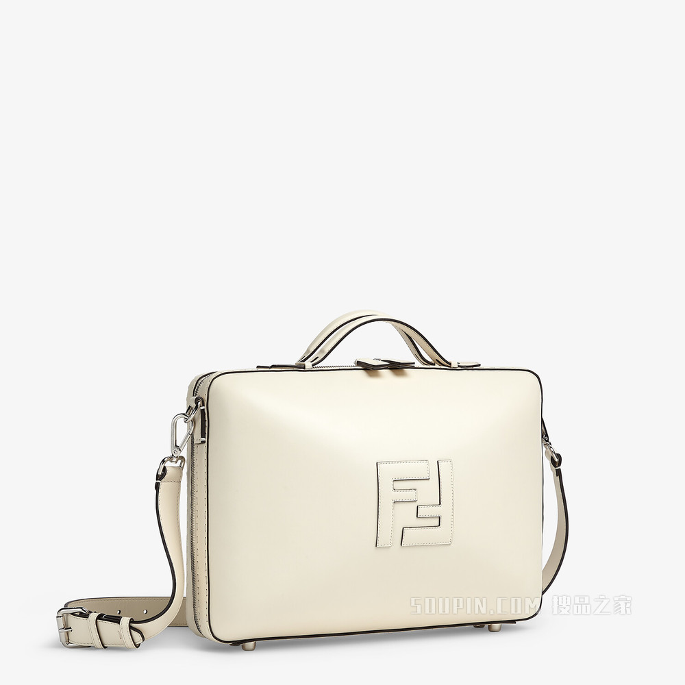 中号行李箱 白色皮革行李箱