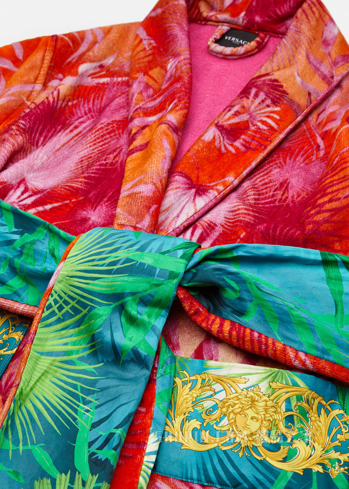 Jungle印花短款浴袍