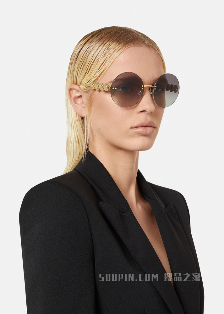 Signature美杜莎金色太阳镜
