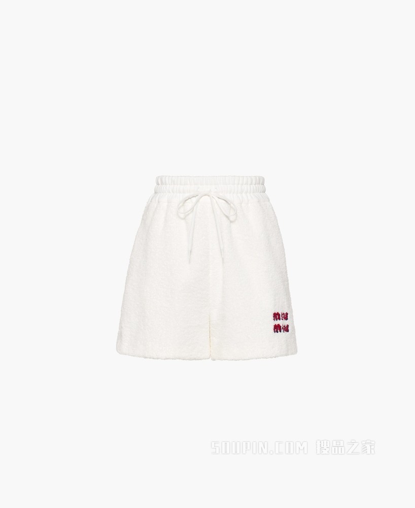 刺绣棉质短裤