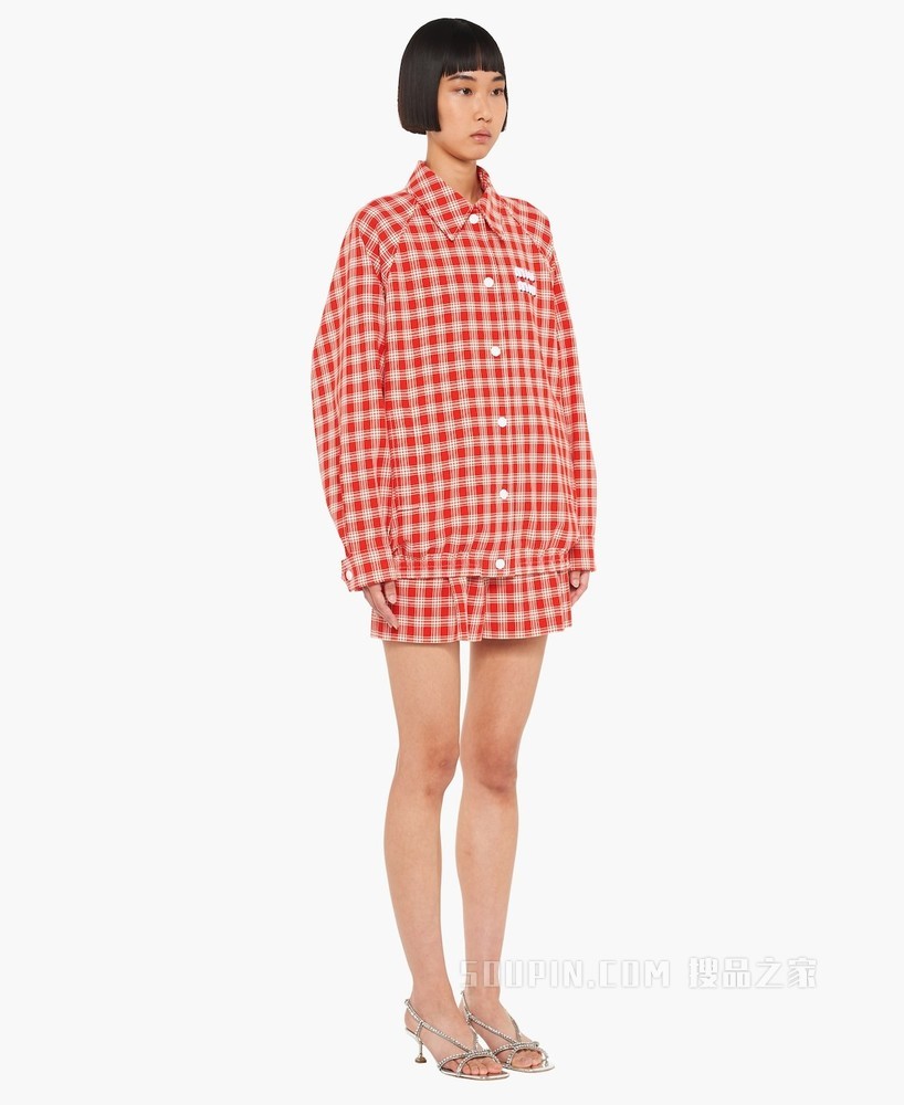 格纹夹克