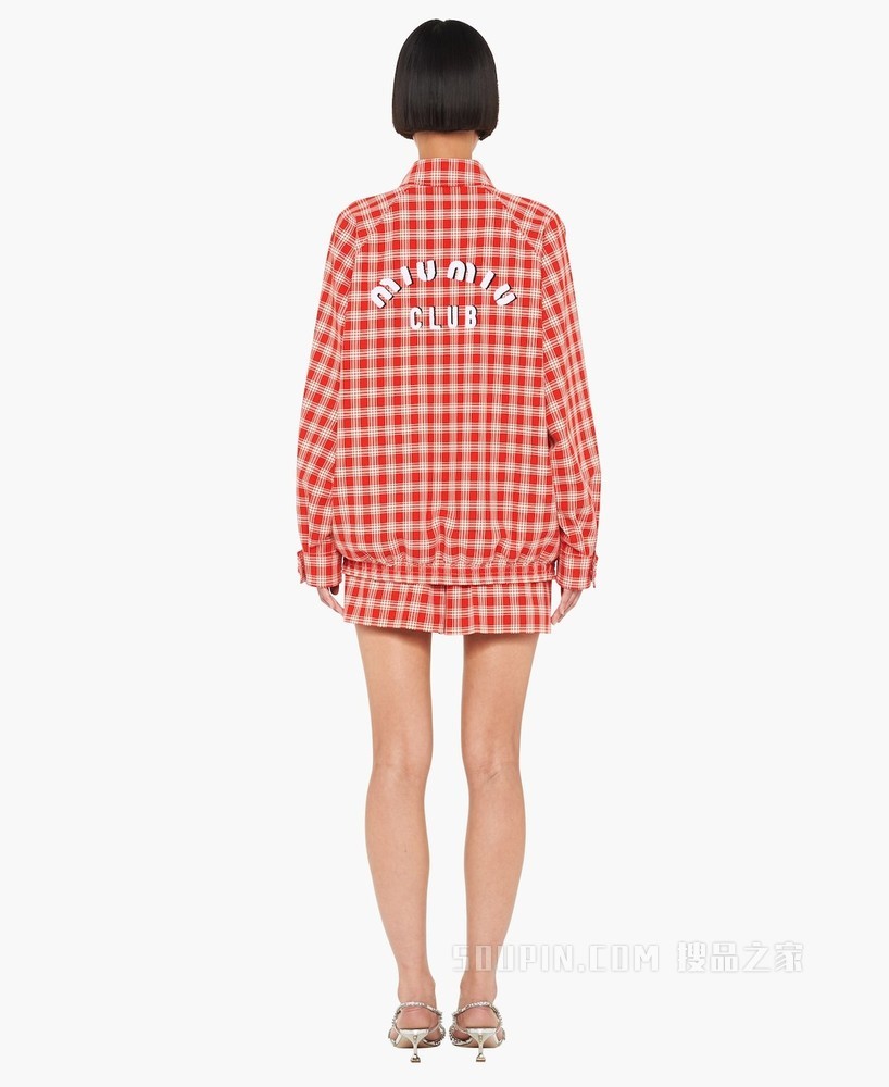 格纹夹克