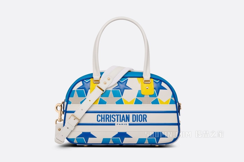 中号 Dior Vibe 手袋 镂空牛皮革星星图案