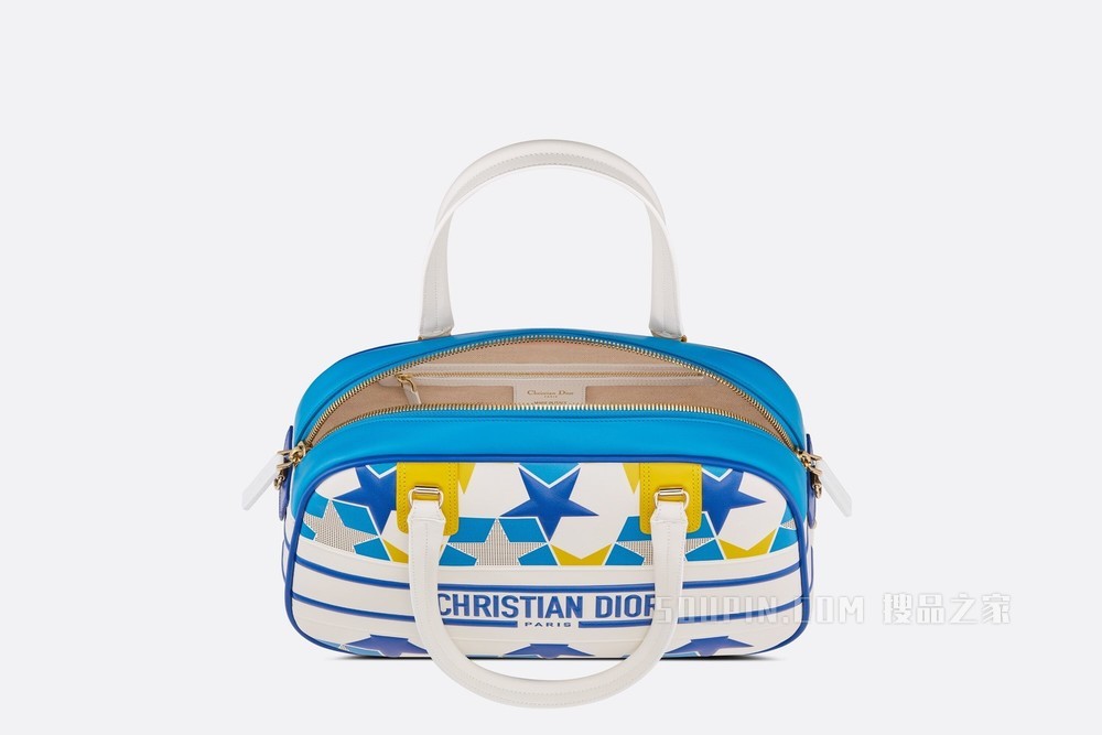 中号 Dior Vibe 手袋 镂空牛皮革星星图案