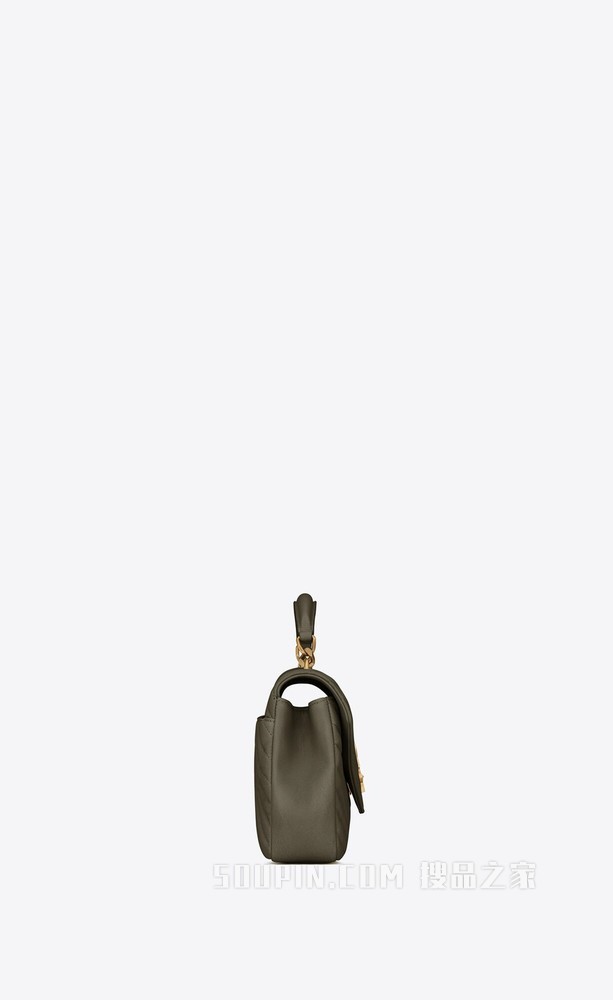 College中号绗缝皮革链条包