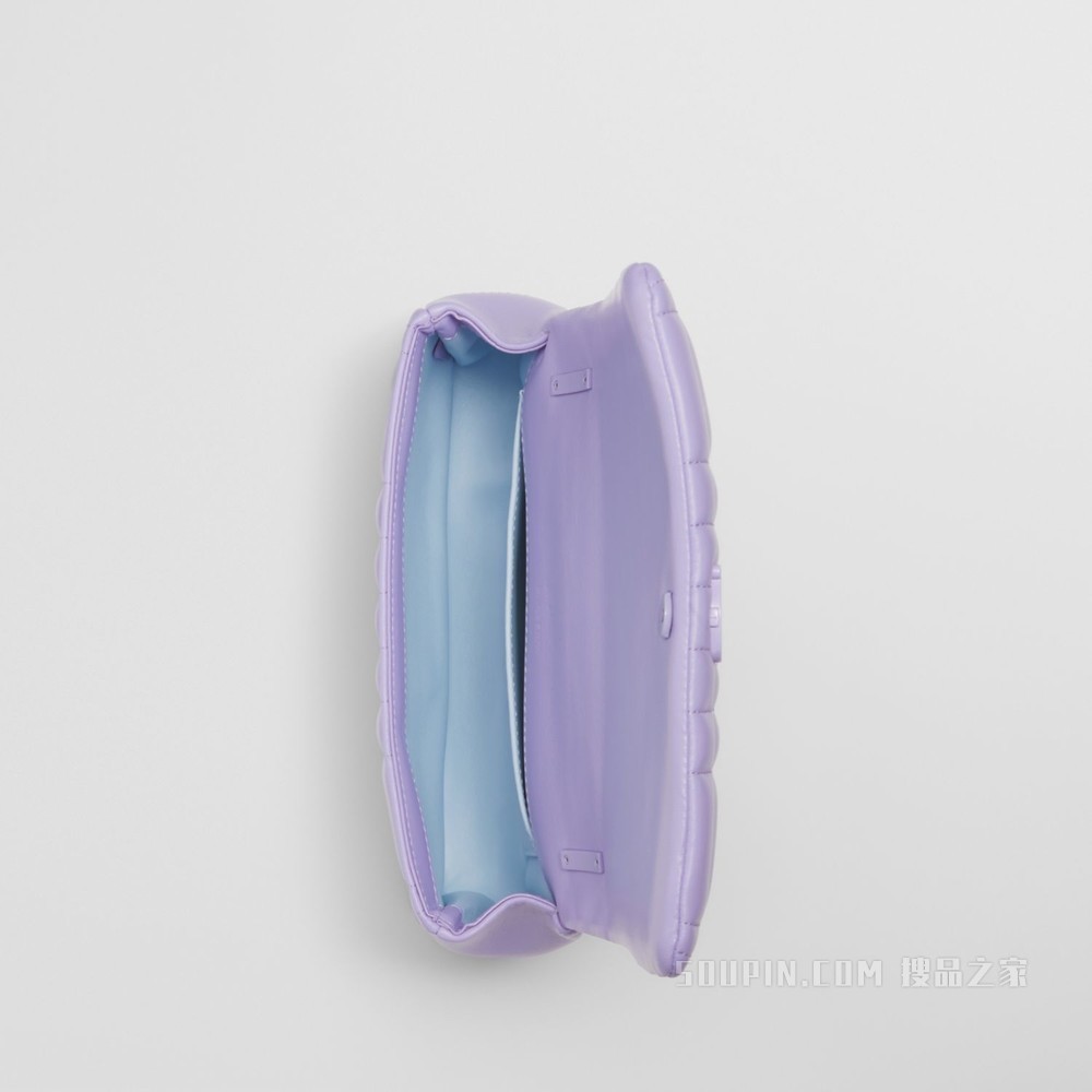Lola – 小号绗缝羔羊皮萝纳包 (柔紫罗兰色) - 女士
