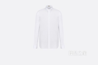 衬衫 白色棉府绸“CD Heart”刺绣