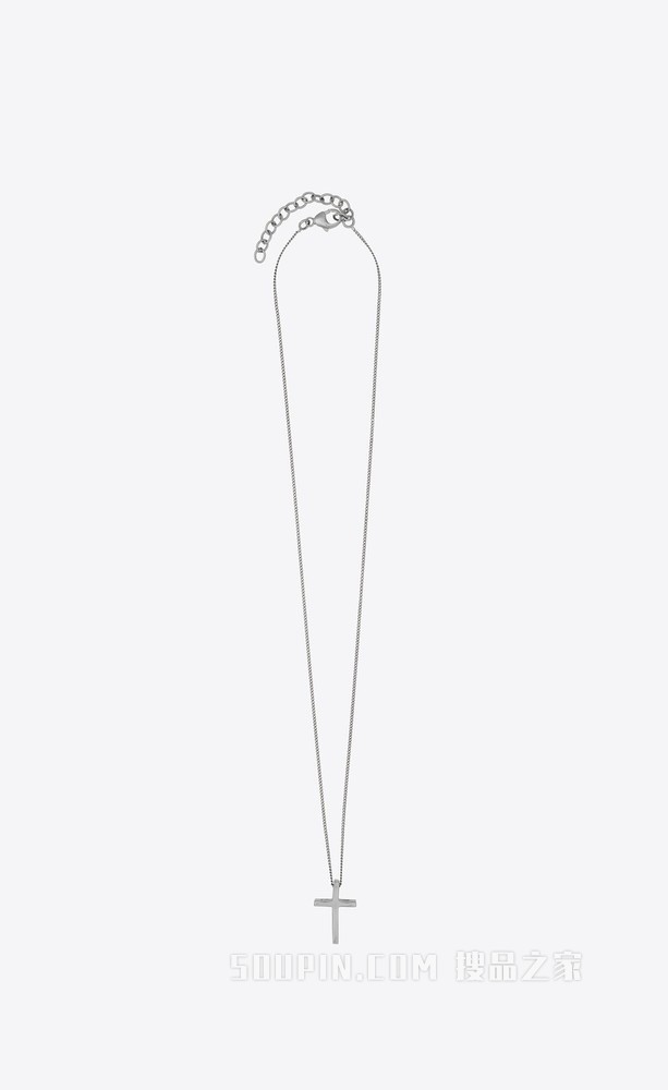 十字吊坠金属项链