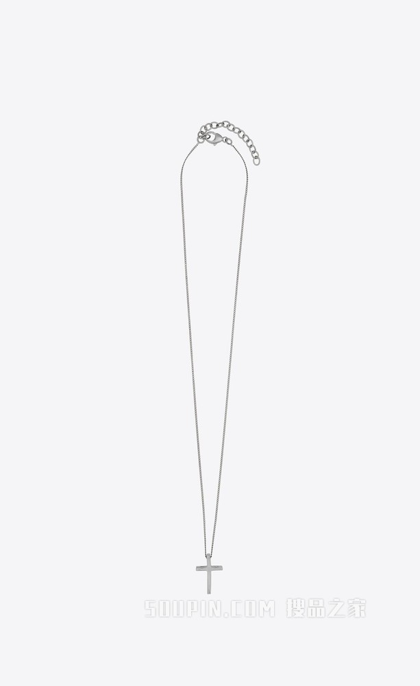 十字吊坠金属项链