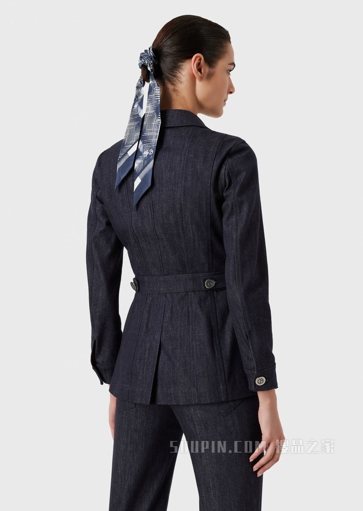 弹力牛仔休闲西服 | Giorgio Armani