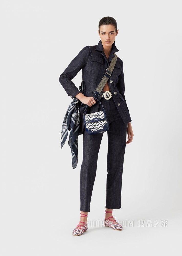 弹力牛仔休闲西服 | Giorgio Armani