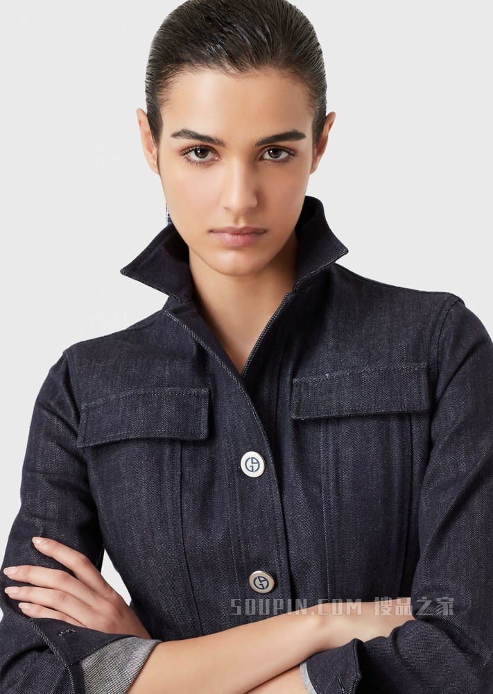 弹力牛仔休闲西服 | Giorgio Armani