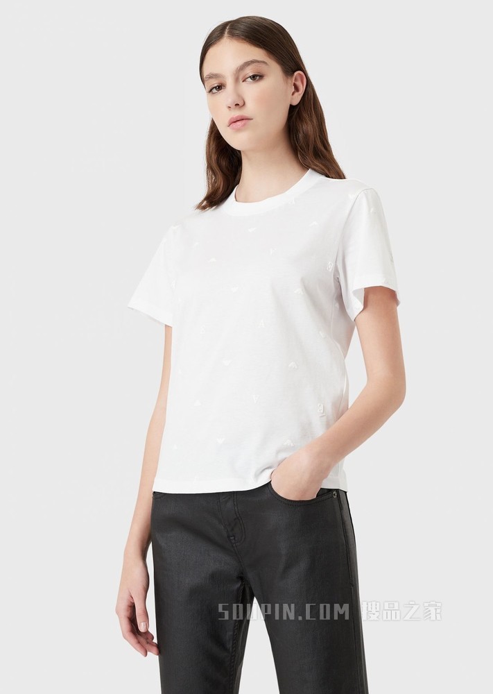 简约棉质休闲短袖T恤 | Emporio Armani