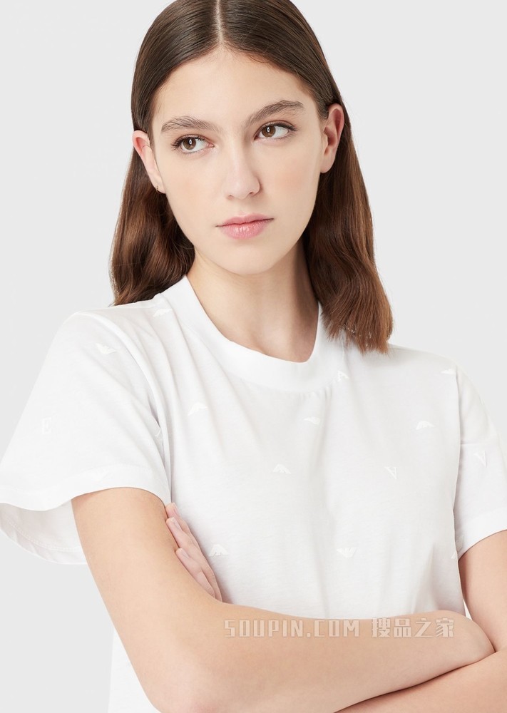 简约棉质休闲短袖T恤 | Emporio Armani