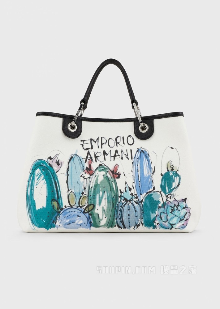 潮流印花帆布 MyEA Bag 背提包 | Emporio Armani