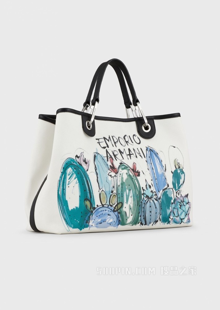 潮流印花帆布 MyEA Bag 背提包 | Emporio Armani