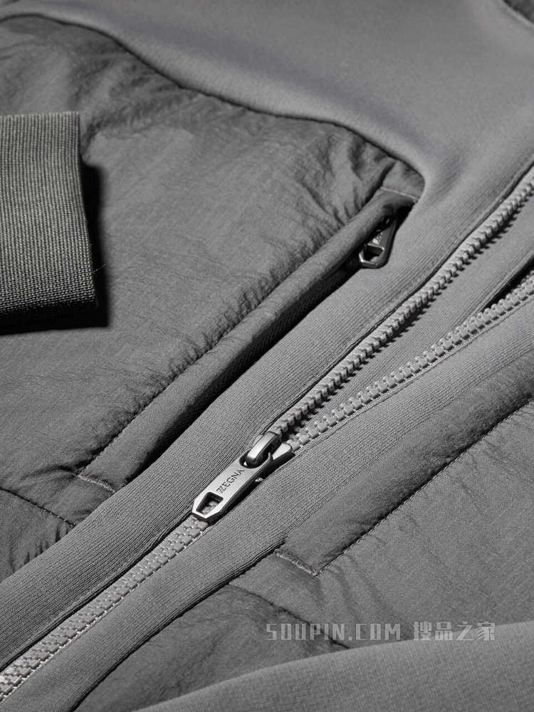 柔软棉质混纺面料全拉链连帽运动衫