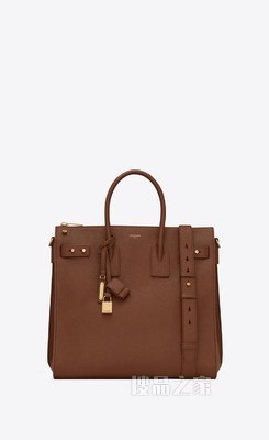 Sac de Jour竖款粒面皮革托特包