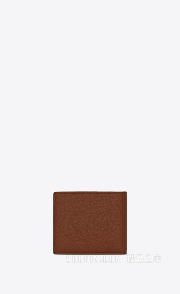 Tiny Monogram横款粒面皮革钱包