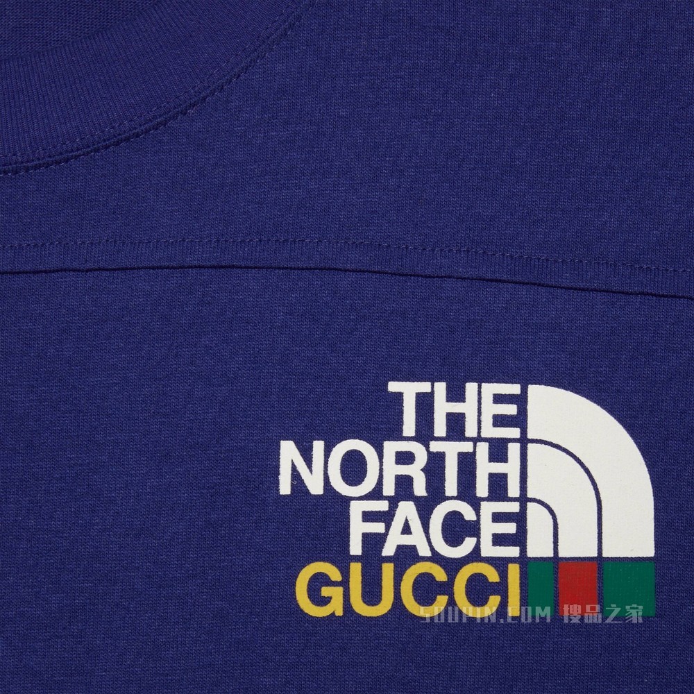 The North Face x Gucci联名系列T恤 蓝色