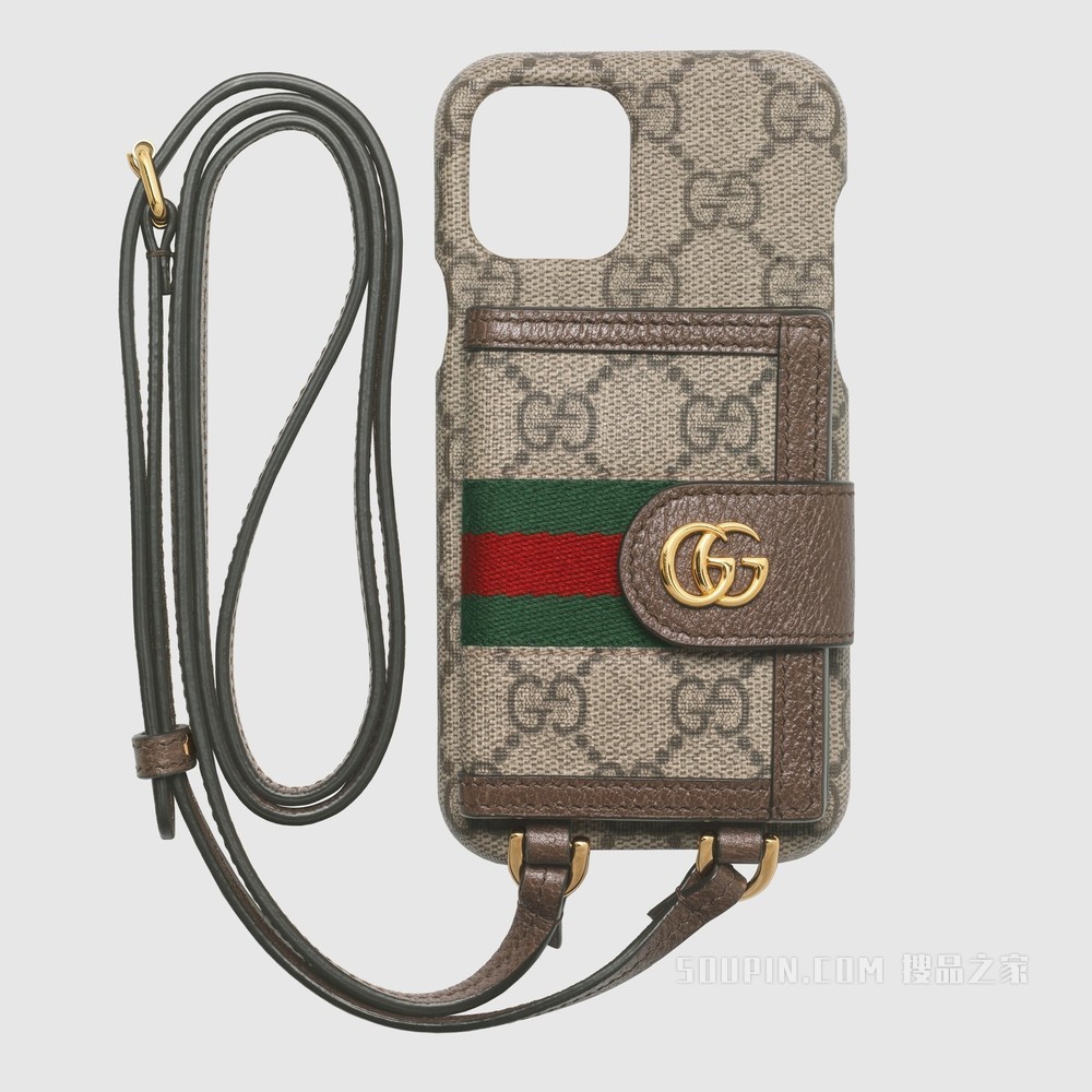 线上专享Ophidia系列iPhone 12和iPhone 12 Pro保护套 GG Supreme帆布
