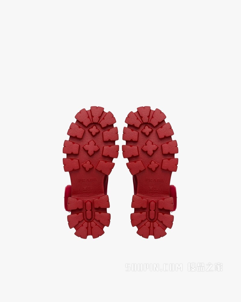 Monolith 亮面皮革和尼龙中筒靴