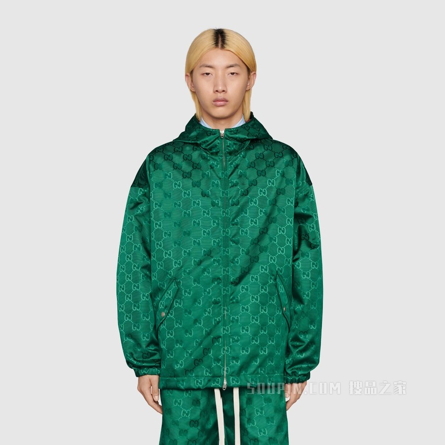 防水GG帆布夹克 绿色