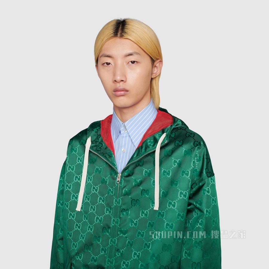 防水GG帆布夹克 绿色
