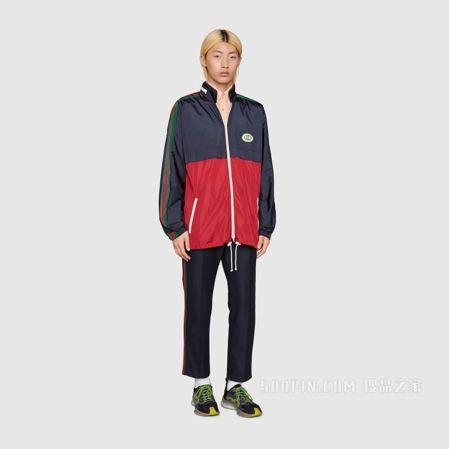 防水夹克 蓝色和红色