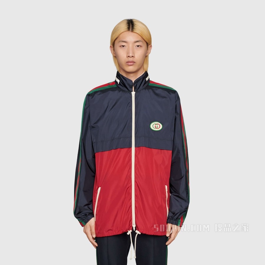 防水夹克 蓝色和红色
