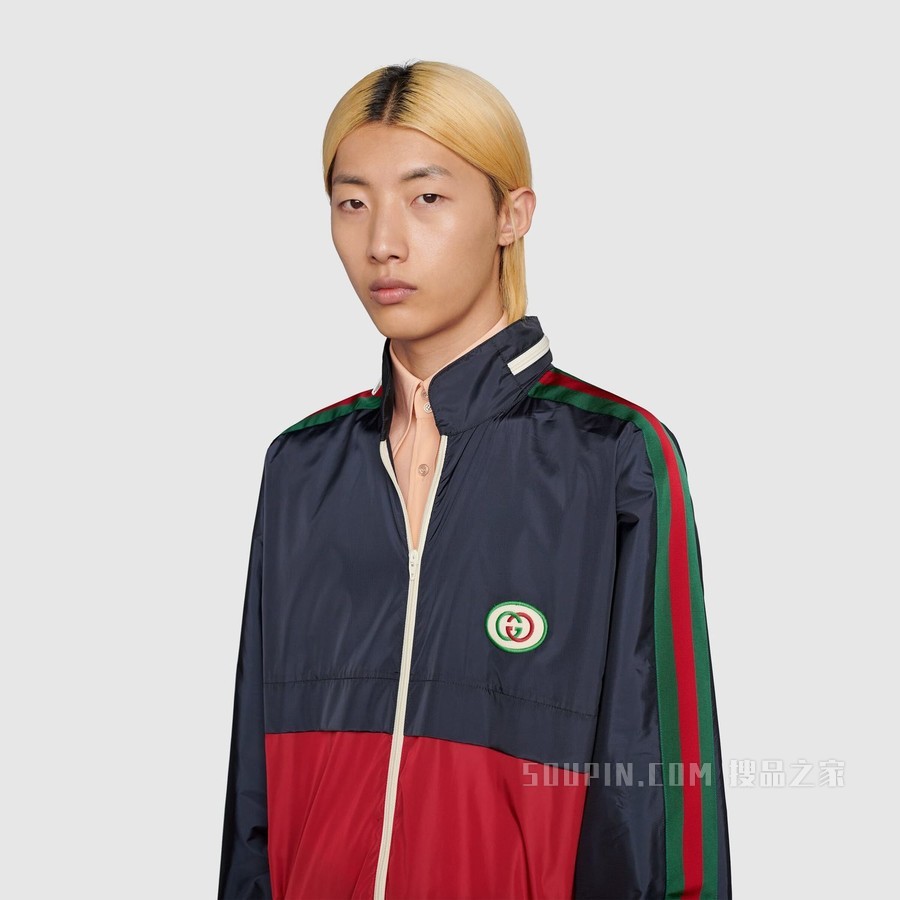 防水夹克 蓝色和红色