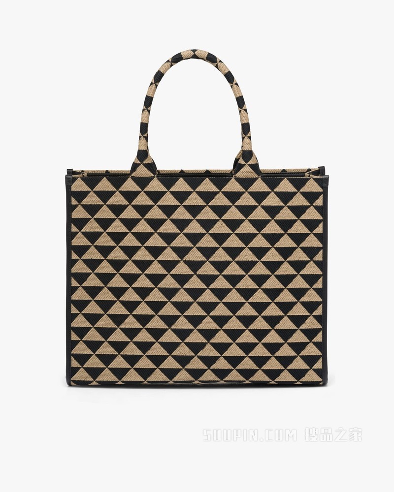 Prada Symbole 刺绣织物大号手袋