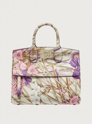 FERRAGAMO薄软绸印花STUDIO手袋
