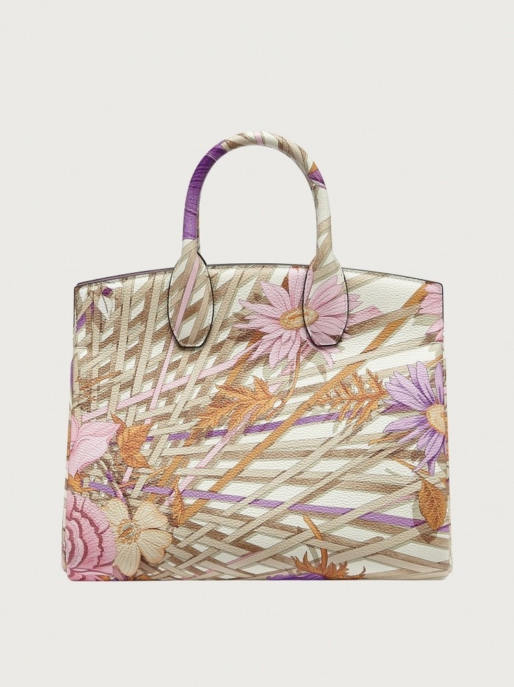 FERRAGAMO薄软绸印花STUDIO手袋
