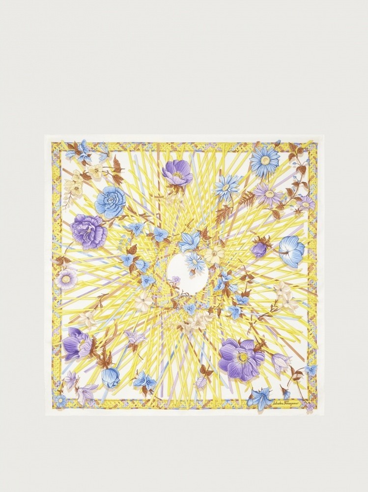 VIMINI印花桑蚕丝薄软绸围巾