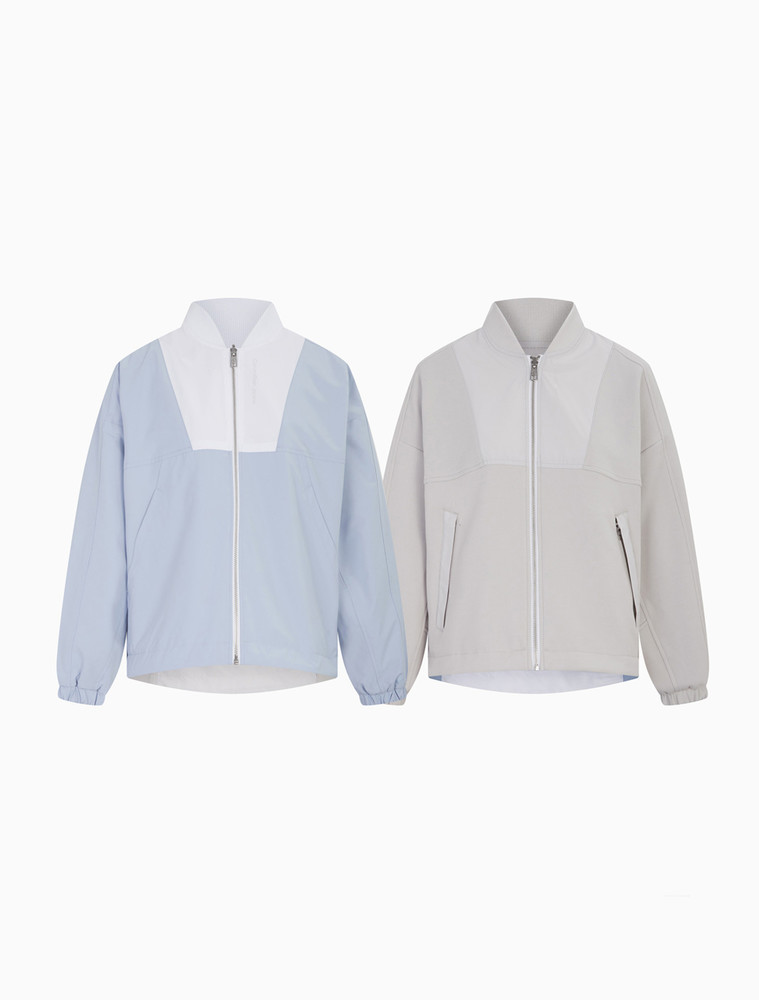 Calvin Klein 女士双面穿棒球领胶质LOGO飞行夹克J217791