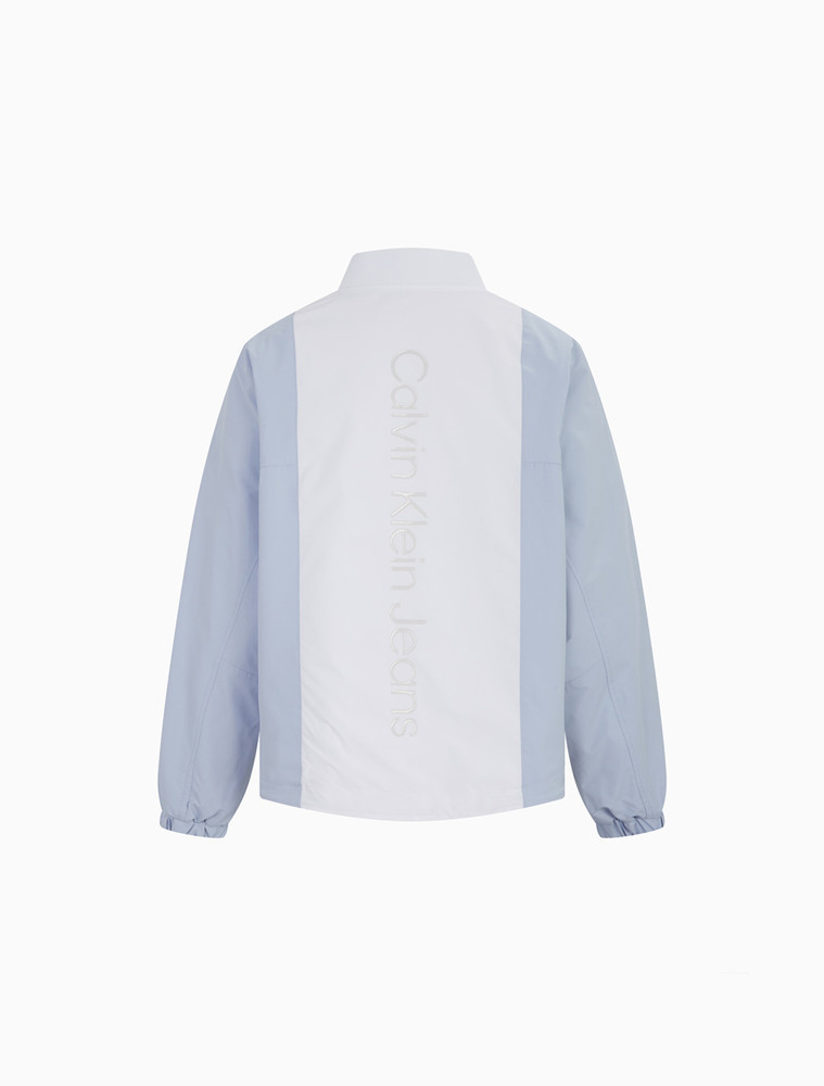 Calvin Klein 女士双面穿棒球领胶质LOGO飞行夹克J217791