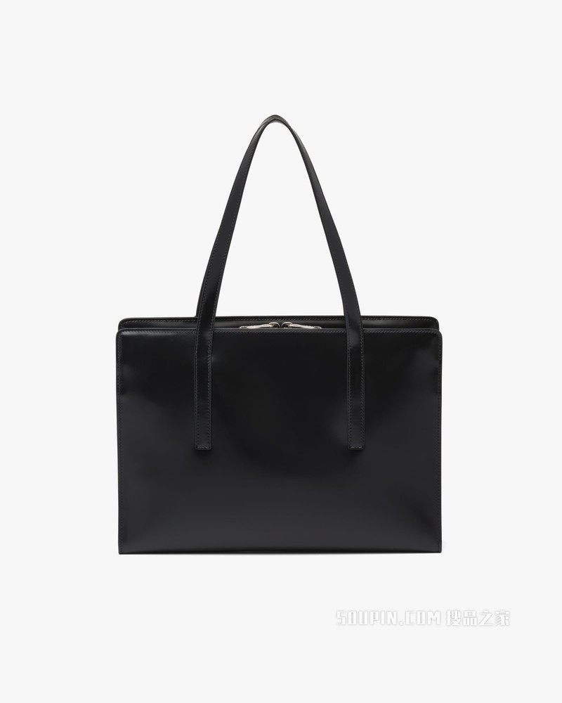 Prada Re-Edition 1995 亮面皮革中号手提包