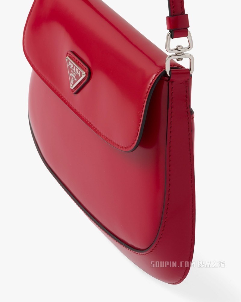 Prada Cleo 亮面皮革翻盖式单肩包