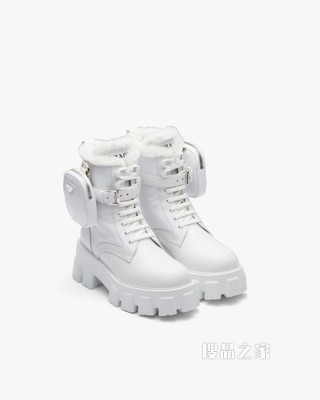 Monolith 皮革和尼龙中筒靴