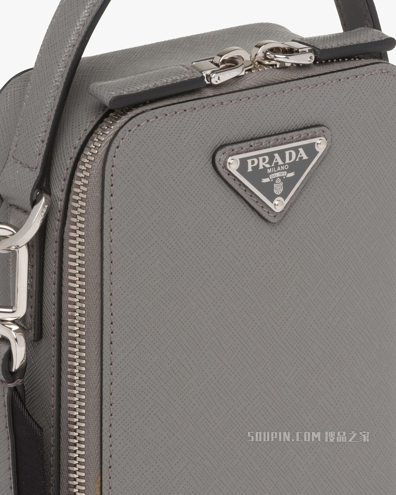PRADA/普拉达】Prada Brique Saffiano 皮革手袋