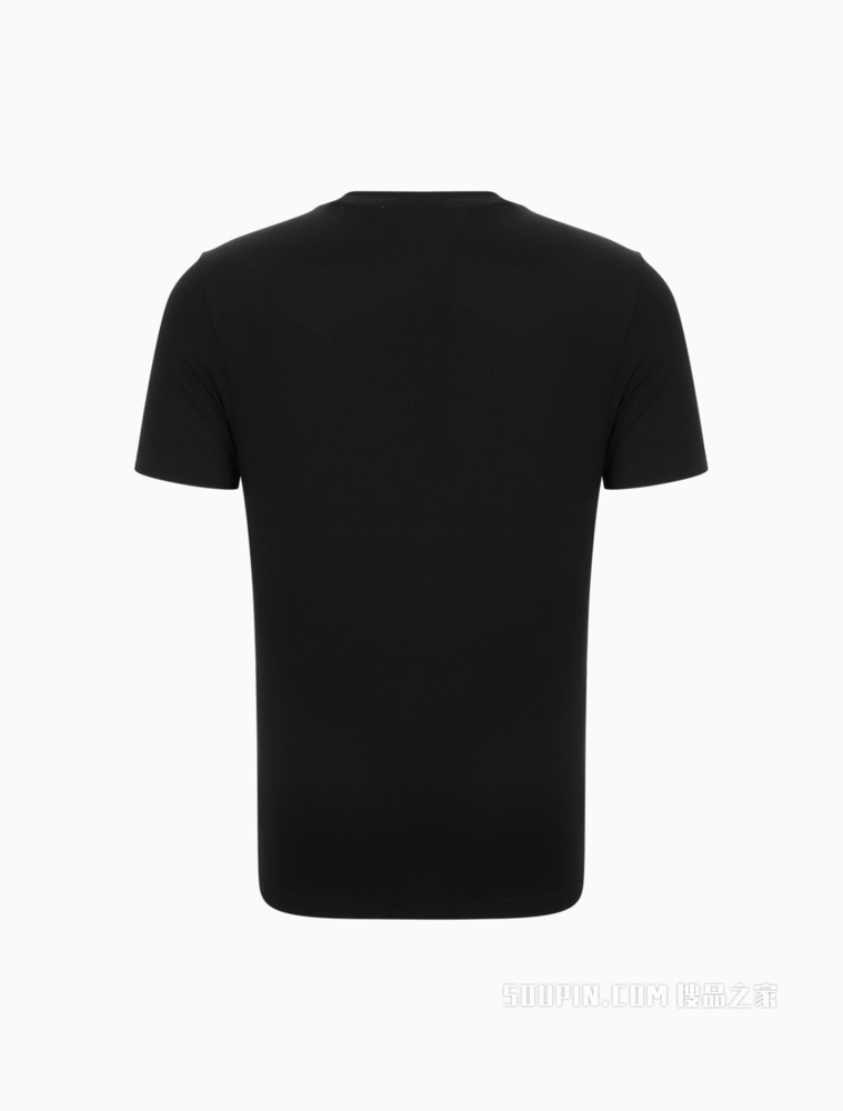Calvin Klein 男装时尚数码像素层叠LOGO圆领短袖T恤 J318156