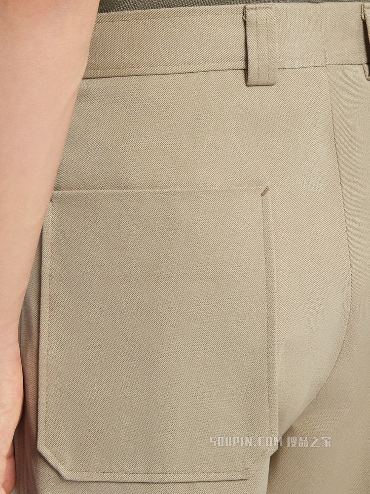 棉、桑蚕丝及亚麻工装长裤