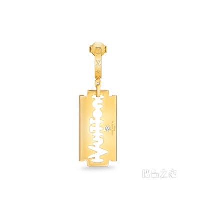VIRGIL ABLOH BLADE HOOP 18K金 钻石耳环