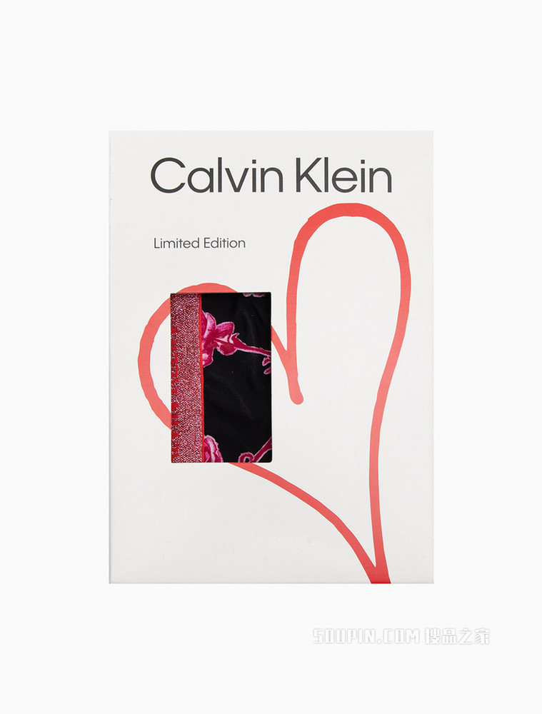 【情人节系列One有引力带】Calvin Klein 男炫粉玫瑰印花平角内裤NB2980